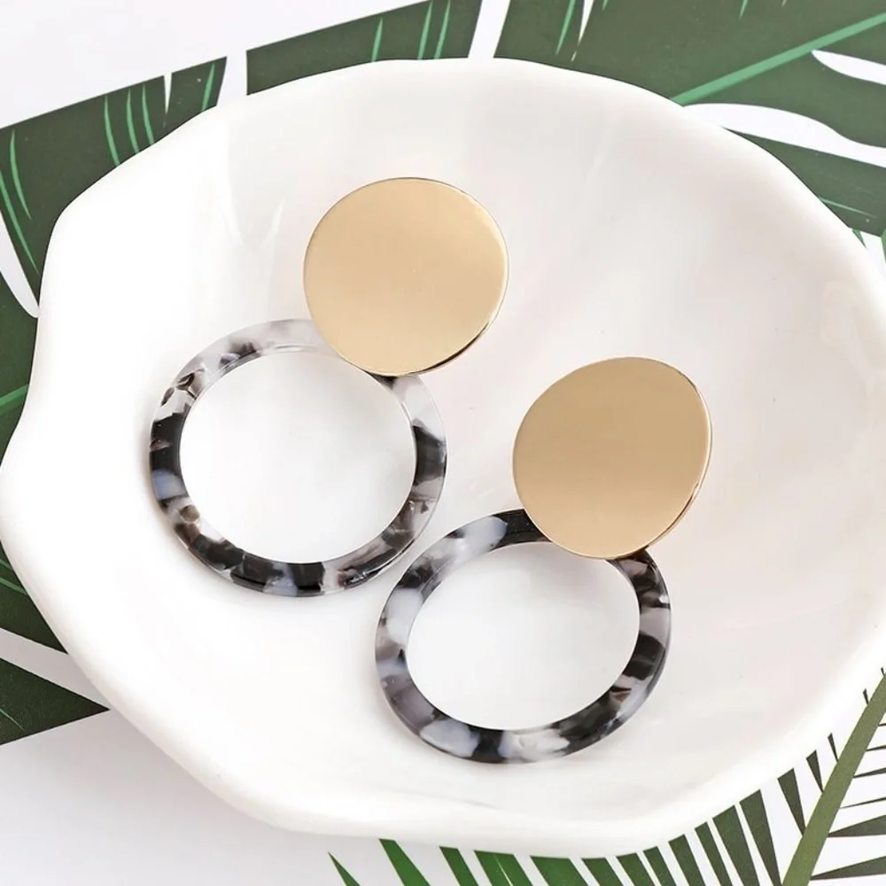 *ADELAIDE* Black x White Round Fashion Earrings